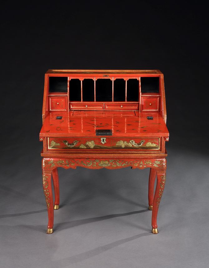 A red lacquer bureau on stand | MasterArt